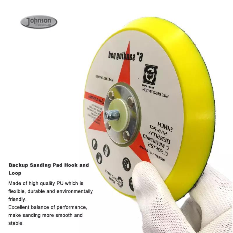 Bestverkaufs 6 Zoll ohne Lochhaken und Schleifenschleif -Backing -Pad zum Polieren und Schleifen