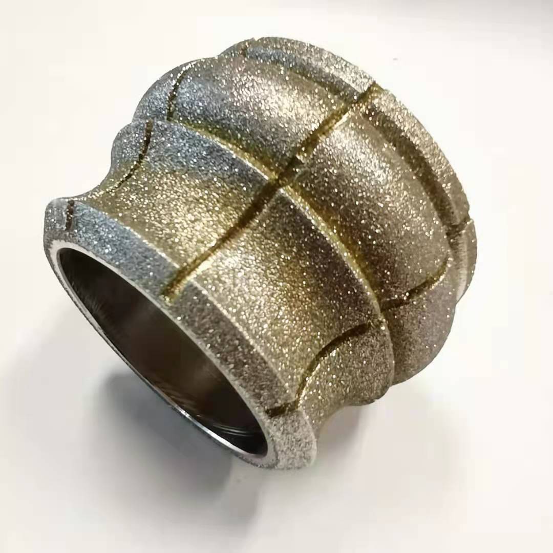 Steinschleifwerkzeuge Diamantmuster-Fräser Galvanisiertes Profilierungs-Diamant-Trommelrad für Granitmarmor