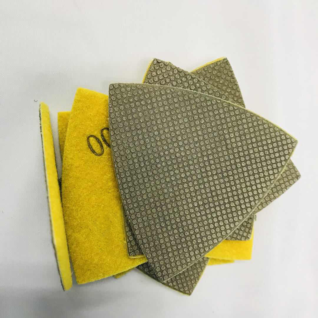 Dreieckige galvanisierte Diamant-Polierpads für Beton Granit Marmor