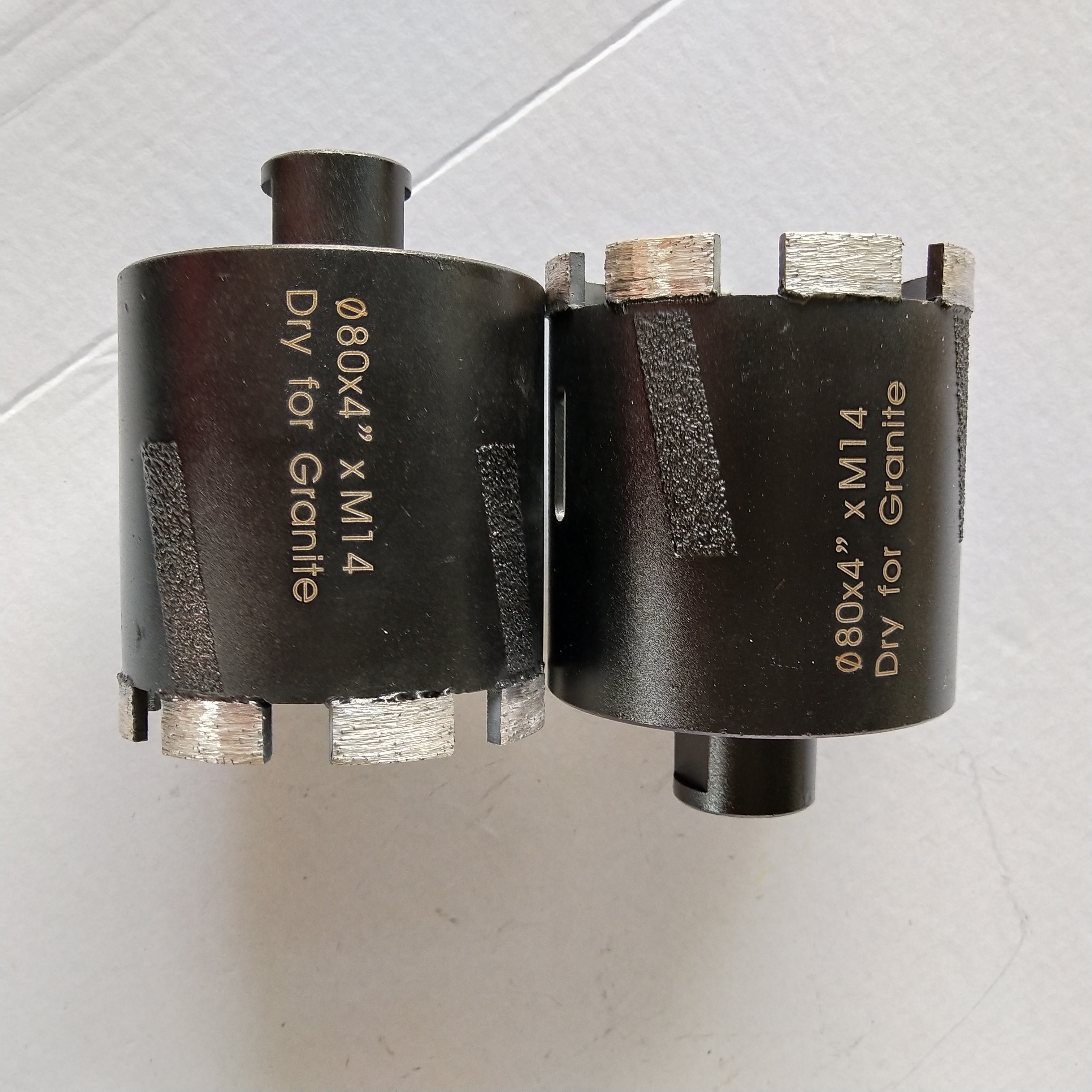 80 mm lasergeschweißter Diamant trocken 5/8 "-11 Kernbohrer für Granit, Quarz und Marmor