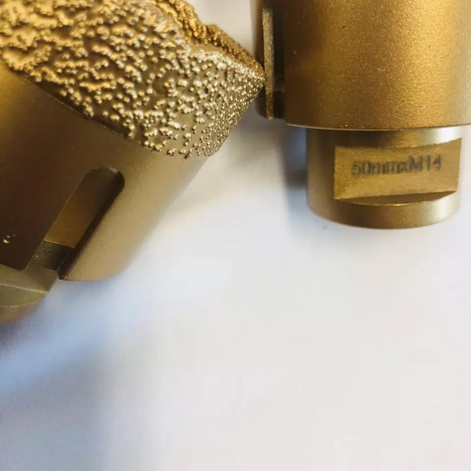 OD50mm M14 Vakuum, strahlend trockenes kleines Diamantloch -Kern -Bohrbits -Fliesenschneider